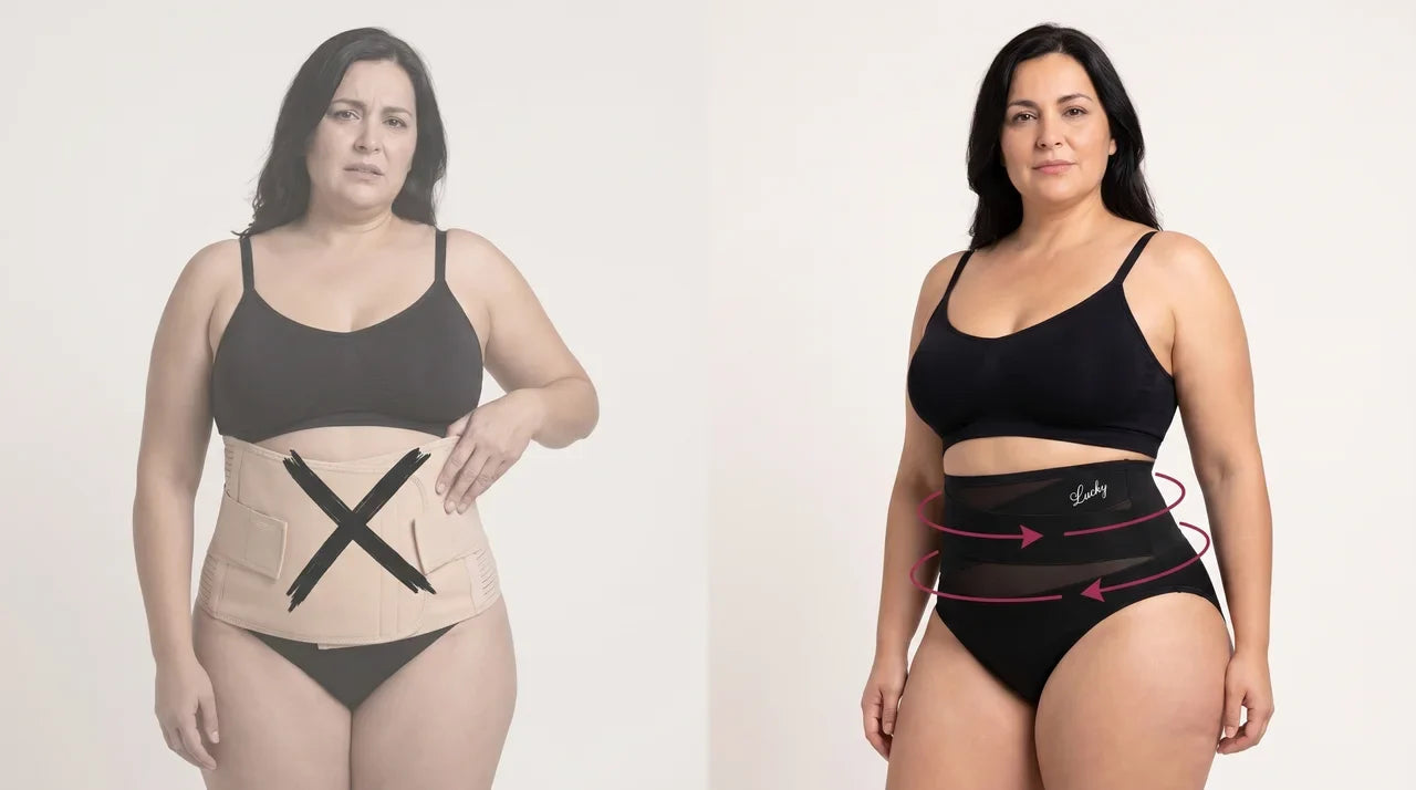 Typical shaper: front-only vs Sculpt Brief: full 360° wrap