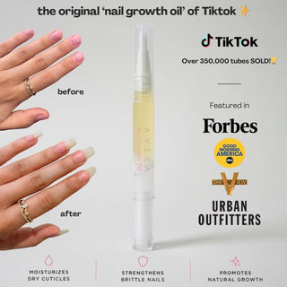 Nail growth oil twist pen, before and after