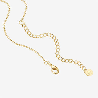 Avera diamond station necklace in yellow gold - clasp and extender
