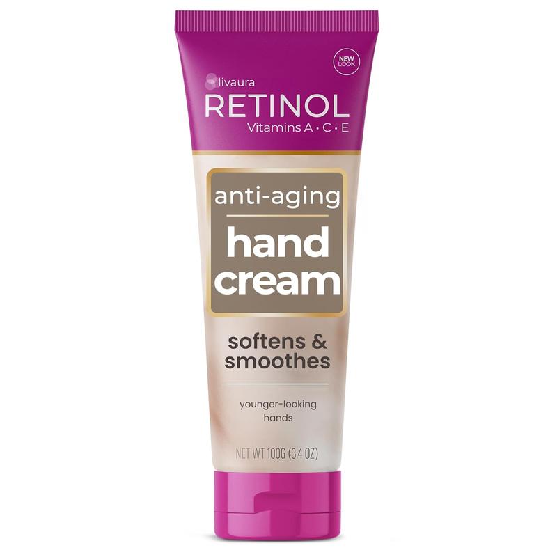 Retinol Anti-Aging Hand Cream - Vitamin A Retinol + Vitamins C & E + Green Tea Extract - Hands, Nails & Cuticles