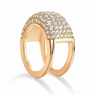 Inside view of the gold Avera Pave Smart Ring Cover