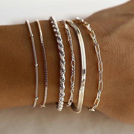 The set in silver, worn on the wrist