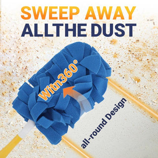 360 degree fringe sweeps dust from every angle