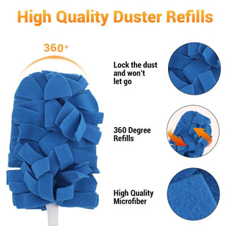 Thick microfibre that locks dust in