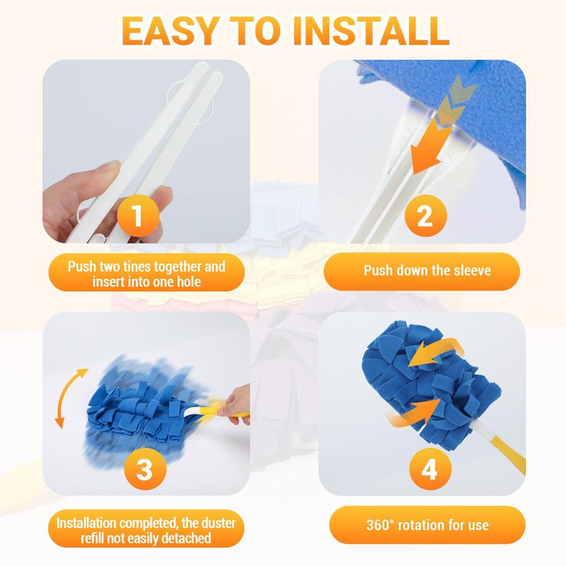 How to clip a refill onto the handle in four steps
