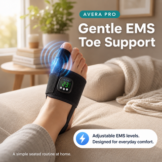 Gentle EMS toe support with adjustable levels
