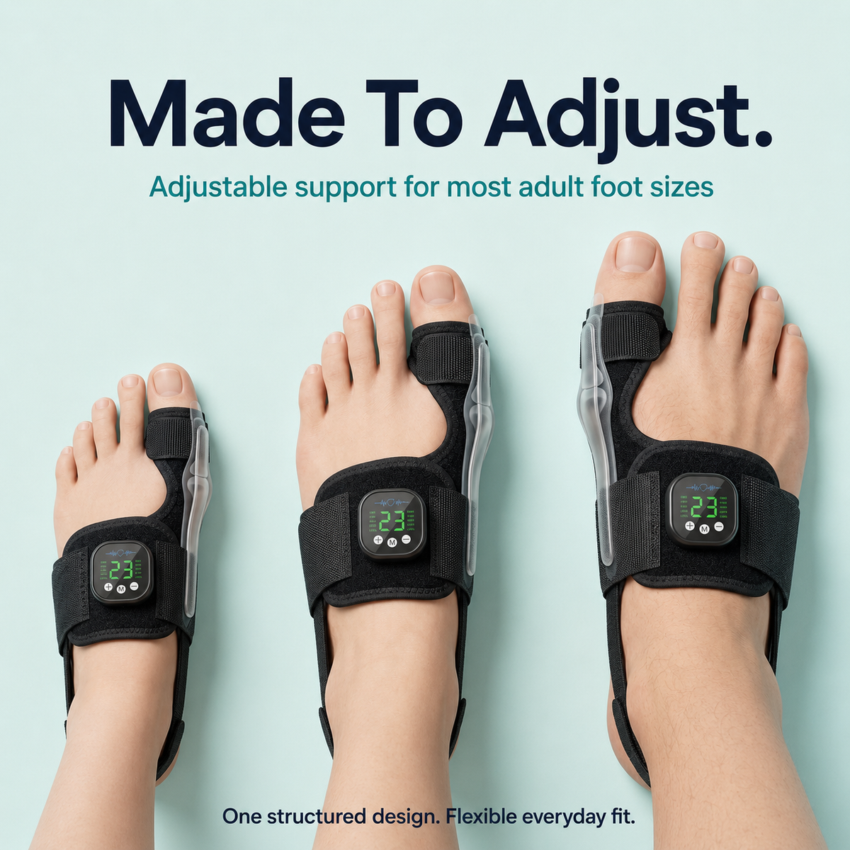 Made to adjust: fits most adult foot sizes