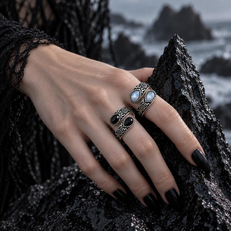 Both thumb rings worn together