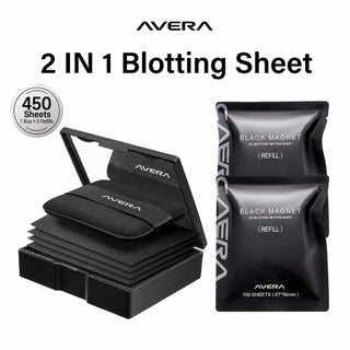 Avera Oil Magnet Blotting Sheets - 450 sheets with two refills
