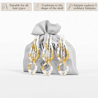 Prestige HairPin Tortoise Gold - set of 3