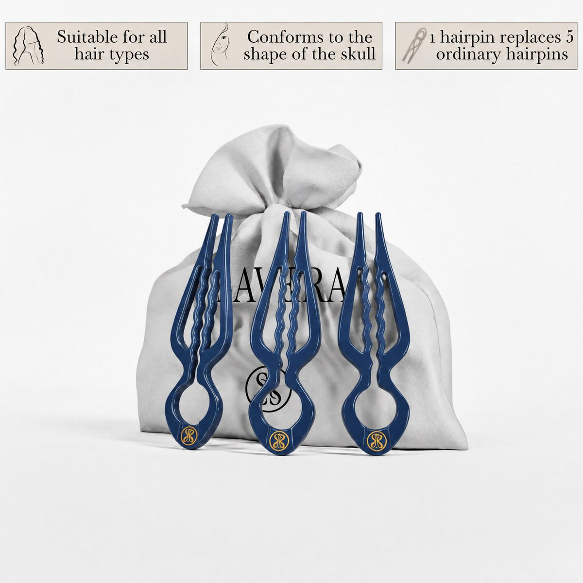 Prestige HairPin Blue - set of 3