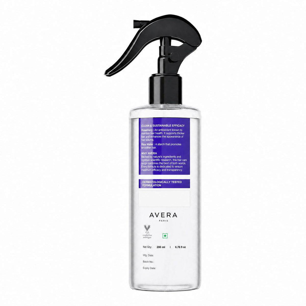 Back label - clean and sustainable efficacy