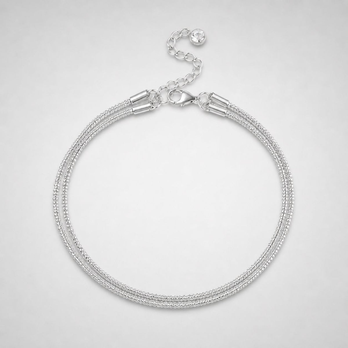 Avera Glitter Anklet in silver