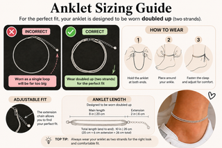 Anklet sizing guide