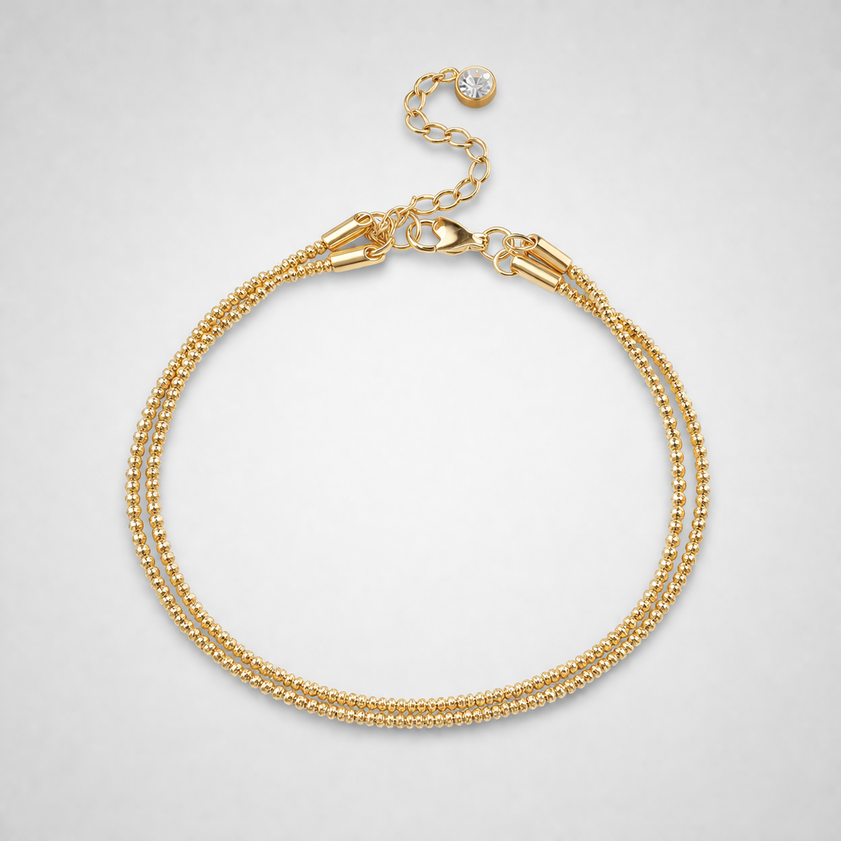 Gold anklet product shot