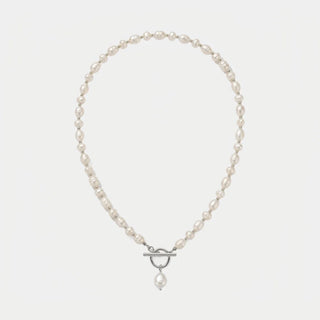 Classic Pearl Necklace in silver by Avera Paris