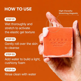 How to use the serum soap in four steps