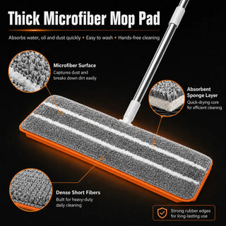 Thick microfiber mop pad close up