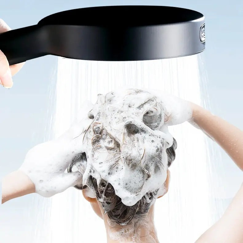 Rainfall mode rinsing shampoo from hair