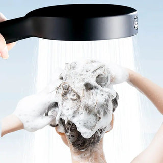 Rainfall mode rinsing shampoo from hair
