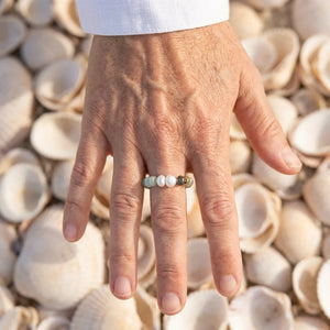 Turquoise Bead Pearl Ring by Avera Paris