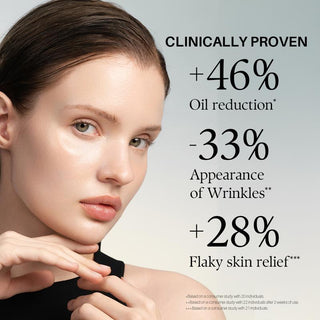 Consumer study results on oil, wrinkles and flaky skin