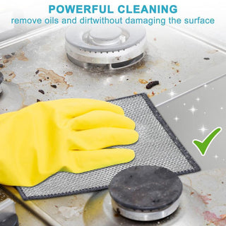 Lifts baked-on grease without damaging the surface