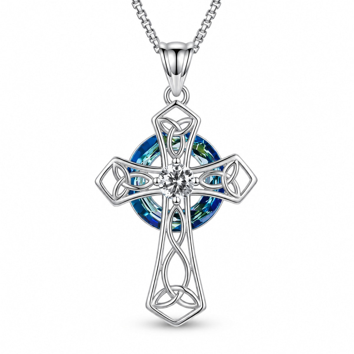 April · Diamond cross pendant