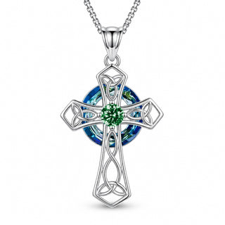 May · Emerald cross pendant
