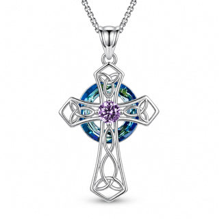 June · Alexandrite cross pendant