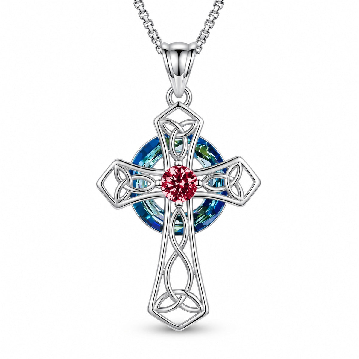 July · Ruby cross pendant