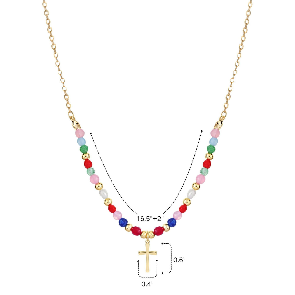 Faith Cross Necklace dimensions