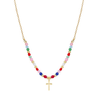 Faith Cross Necklace, gold