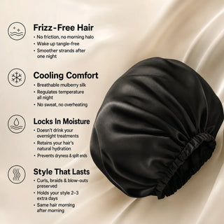 Avera Silk Bonnet – Mulberry Silk Hair Protection