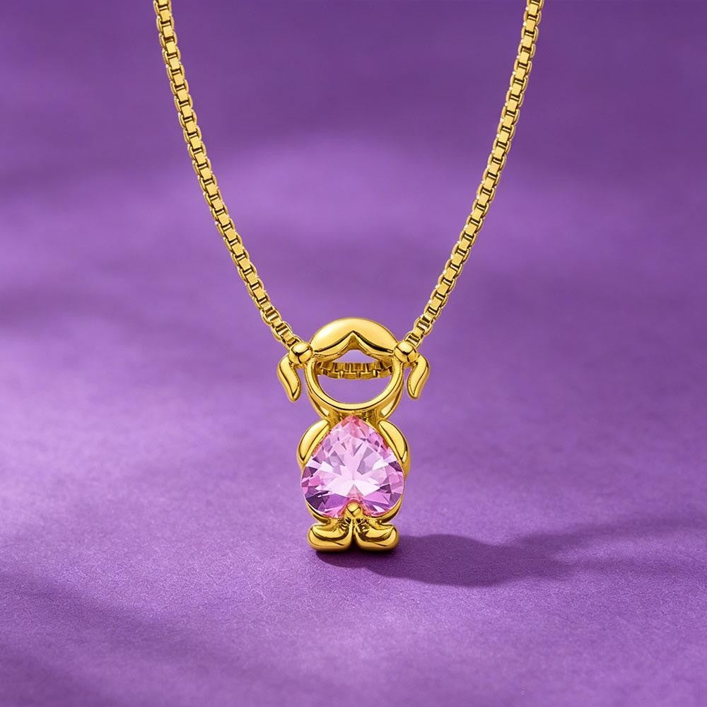 Single girl charm, gold