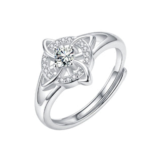 April · Diamond witch knot birthstone ring