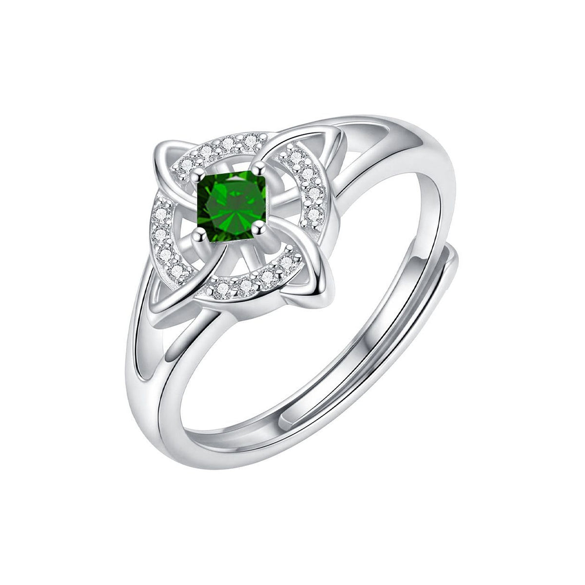 May · Emerald witch knot birthstone ring