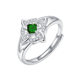 May · Emerald witch knot birthstone ring