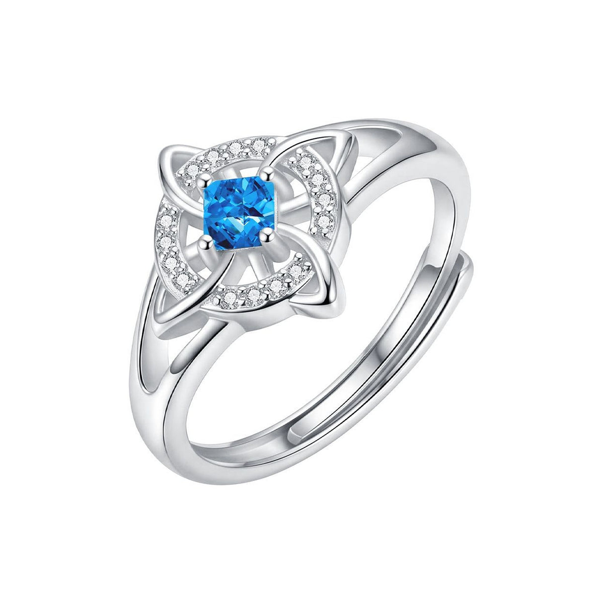 December · Tanzanite witch knot birthstone ring