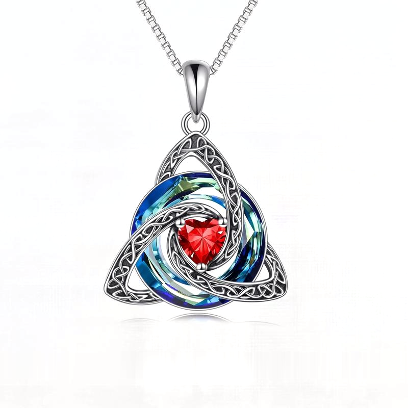 January · Garnet witch knot pendant