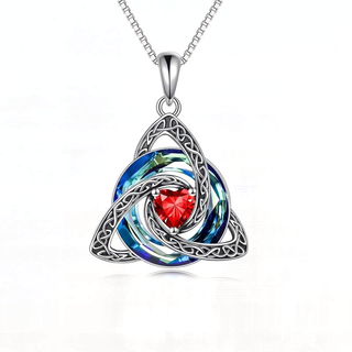 January · Garnet witch knot pendant