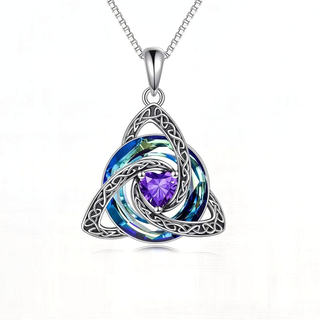February · Amethyst witch knot pendant