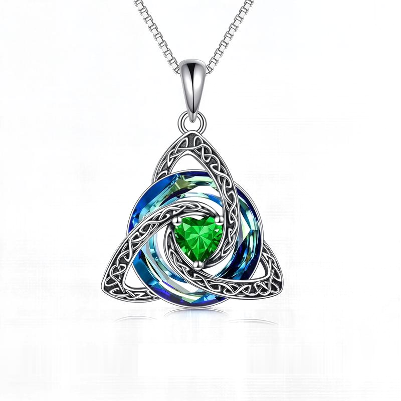 May · Emerald witch knot pendant