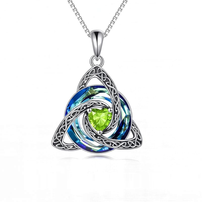 August · Peridot witch knot pendant