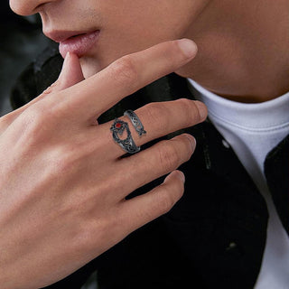 Twilight Knot Ring worn