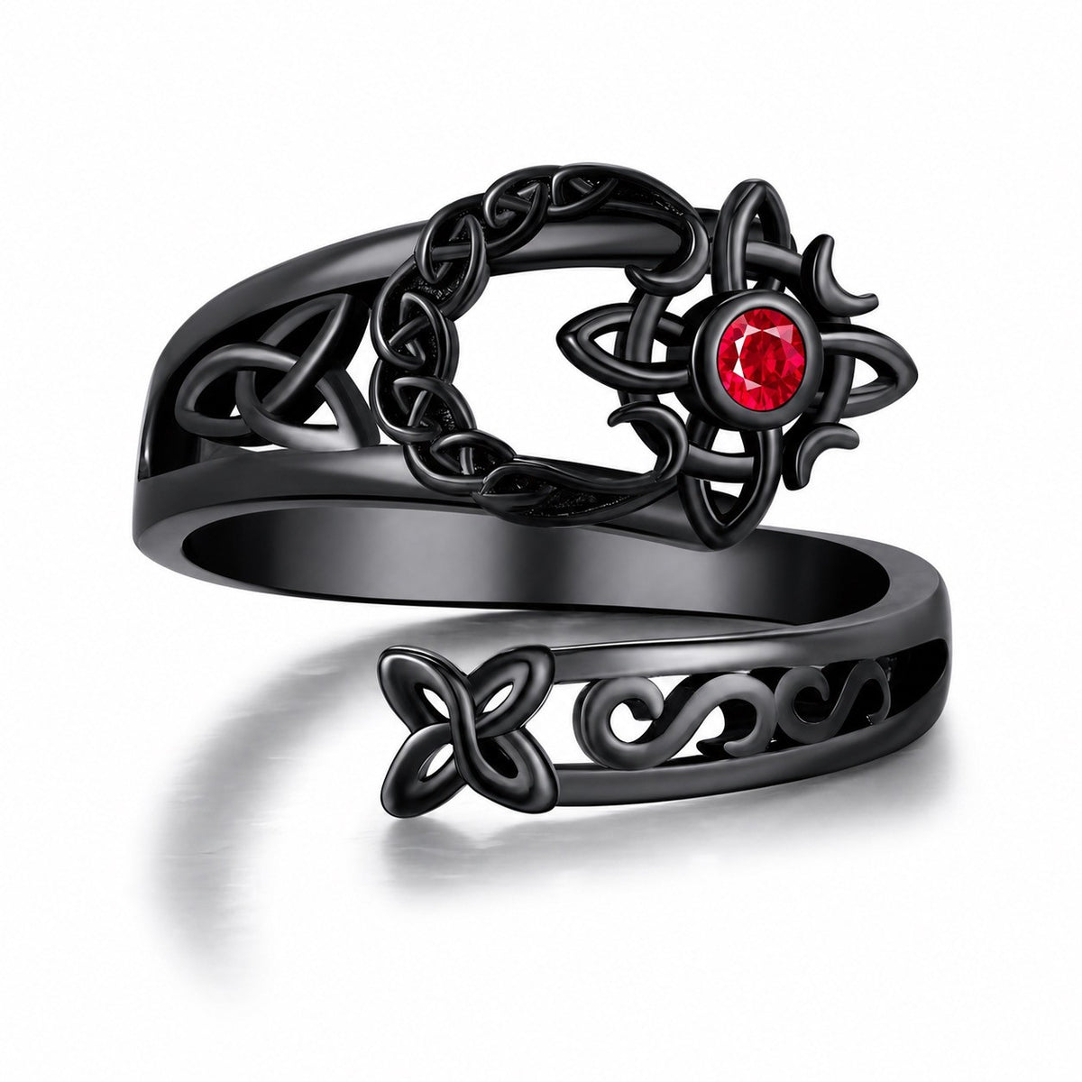 Twilight Knot Ring, Midnight Black finish