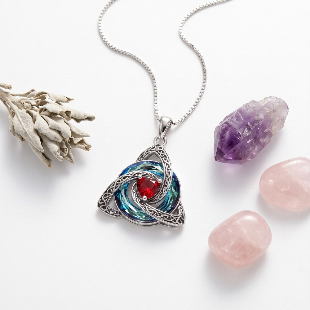 The Avera Witch Knot Birthstone Necklace